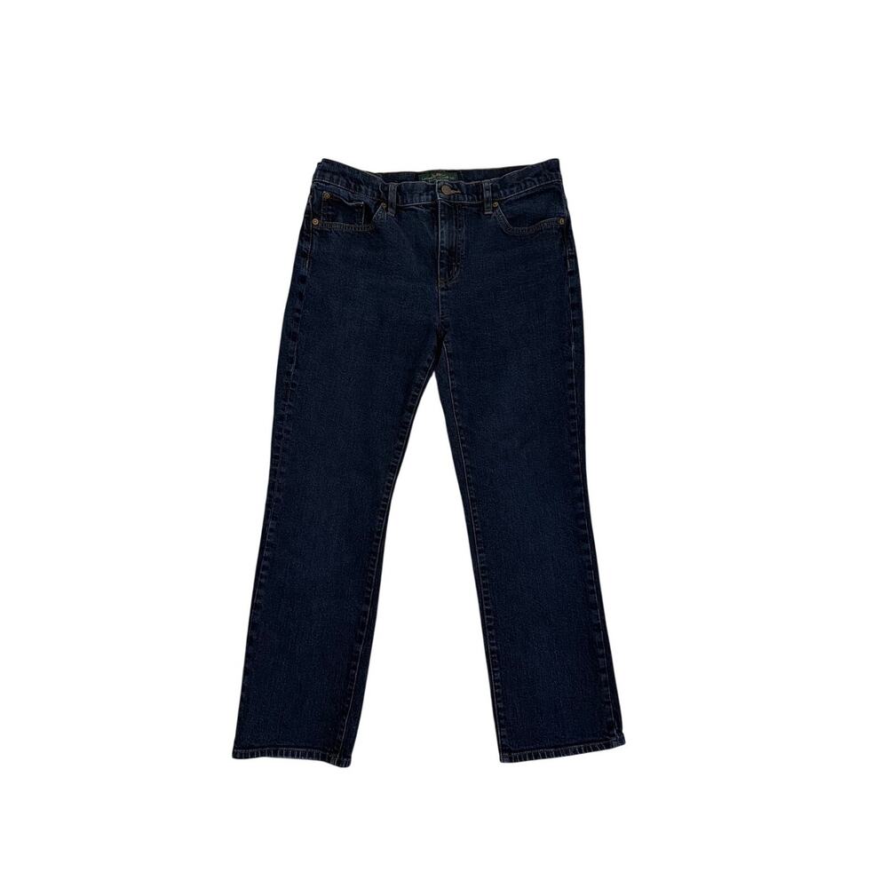 Lauren Ralph Lauren Denim Co. Dark Straight Boot Cut Jeans Size 12 P